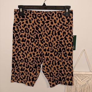 LEOPARD BIKE SHORTS